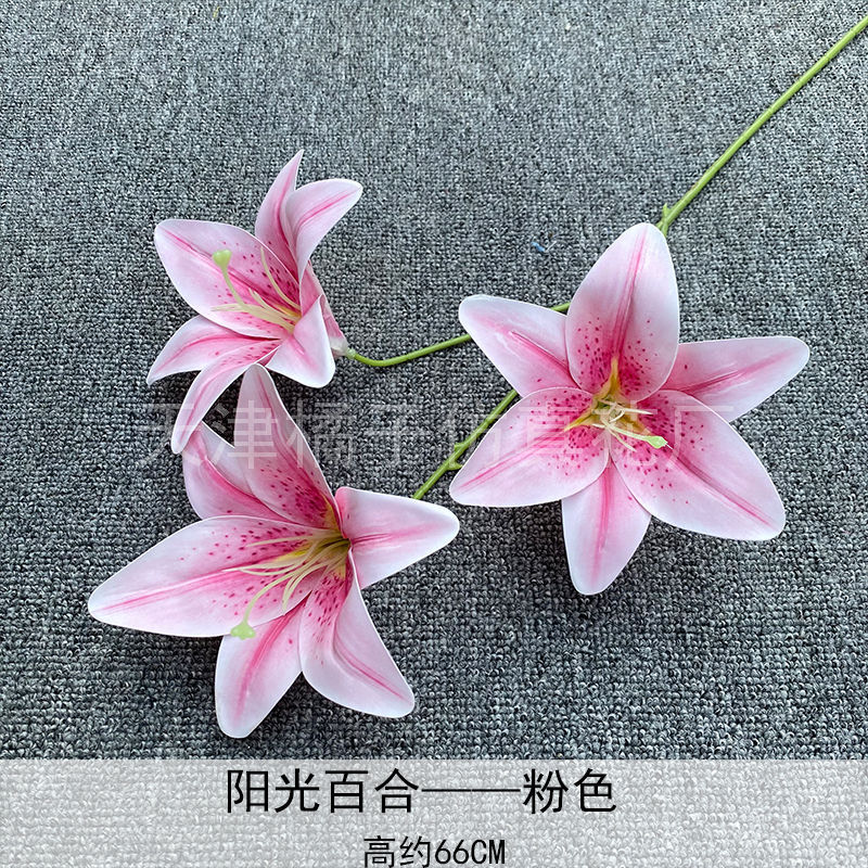 Flores de boda de alta calidad de flores de madera verde de bambú y lirio de pino masson de alta calidad