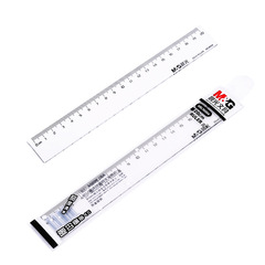 朝光 (m & g) 文房具20cm透明プラスチック学生製図直尺事務製図目盛物差し