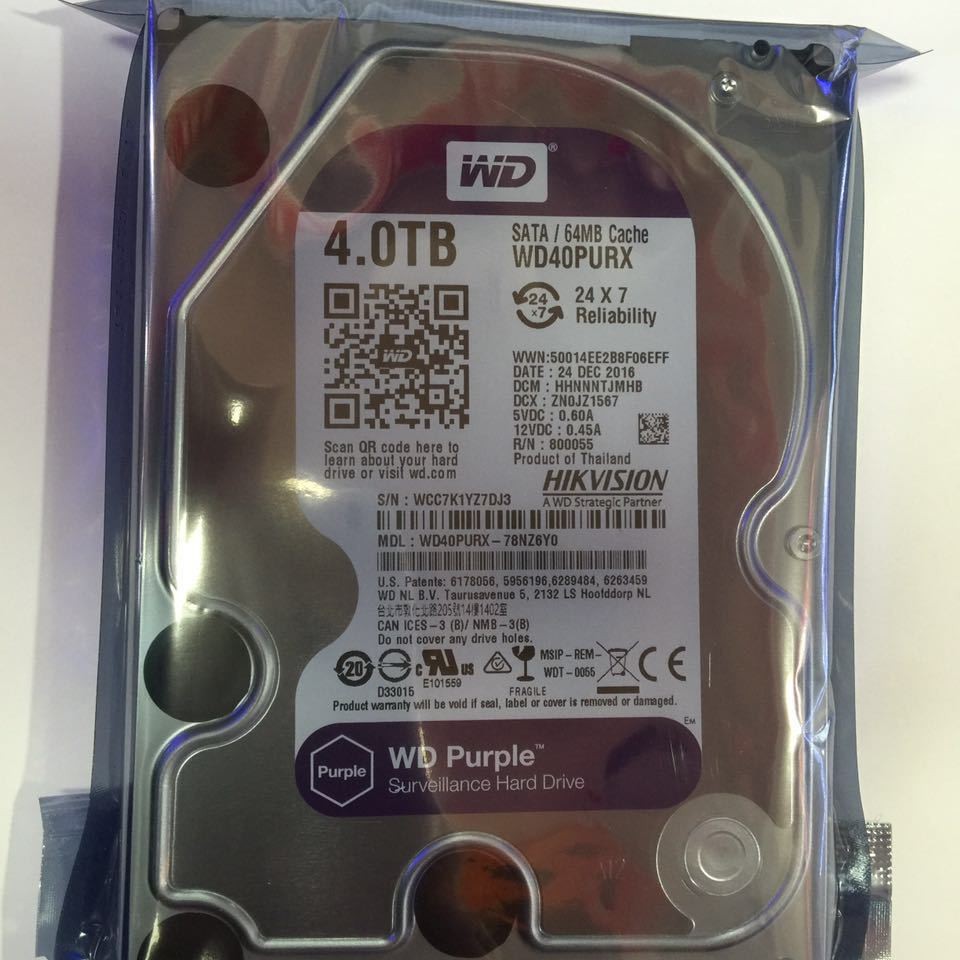 Hikvision WD / WD30PURX 3TB 3000G HD Grabable Hard Drive Hikvision Monitor Hard Drive