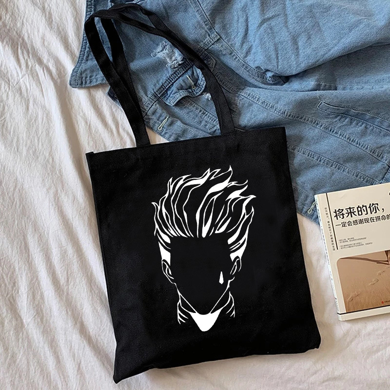 Transfronterizo Hunter X Hunter dibujos animados impreso lienzo bolsa de hombro Harajuku estudiante bolso bolsa de compras