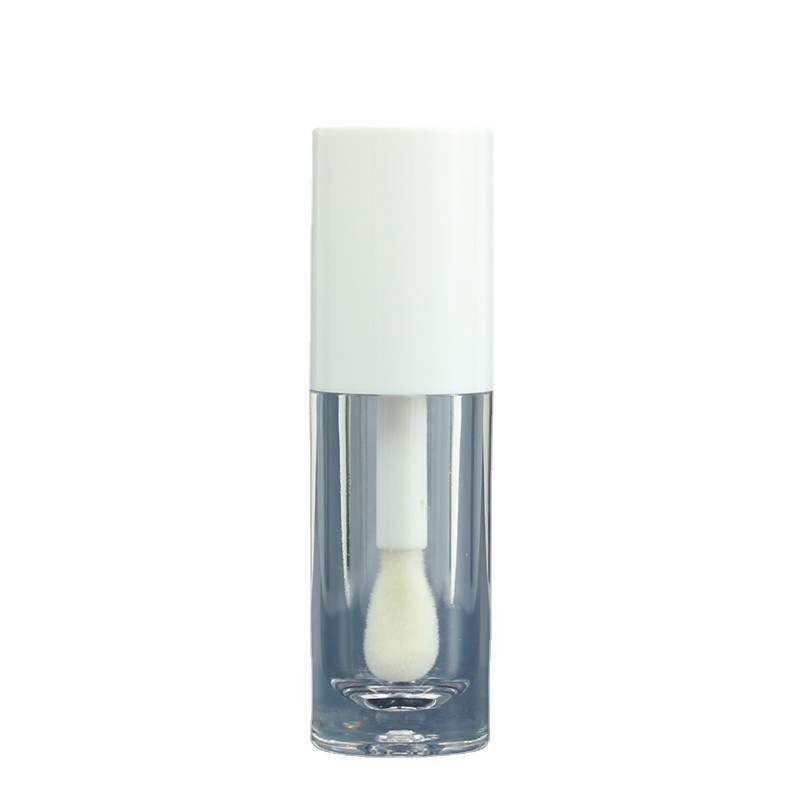 En stock al por mayor 7mm cepillo grande varilla redonda tubo de brillo de labios tubo de lápiz labial esmalte de labios tubo vacío sub-botella logotipo imprimible