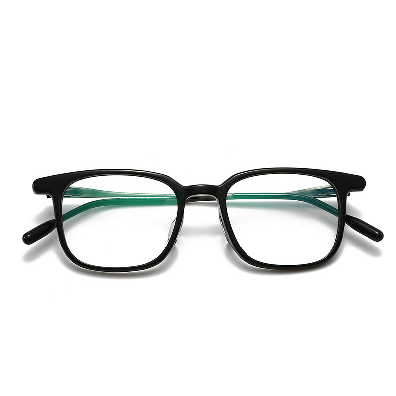 Gafas de madera STUDIOMUKU Marco de gafas de marco cuadrado inesperado Marco de gafas de placa de textura hecha a mano