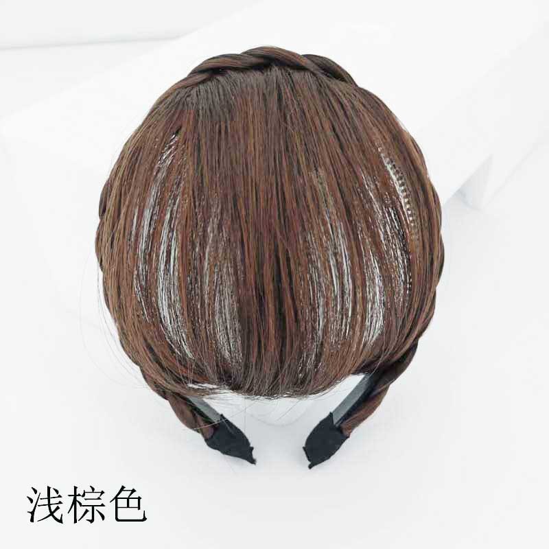 Trenza diadema peluca flequillo pieza un cuchillo recto flequillo oblicuo flequillo plano flequillo diadema joyería