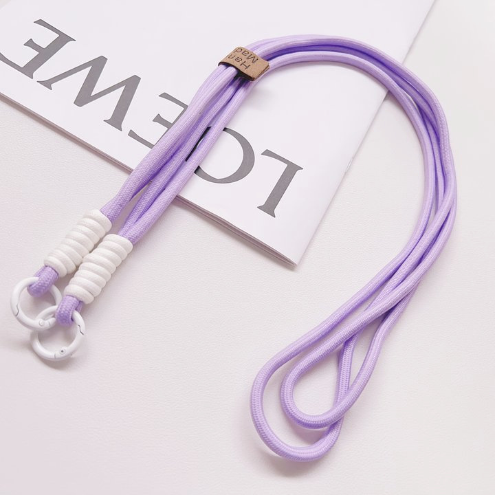 더블 링 롱 스마일 페이스 - 보라색과 흰색