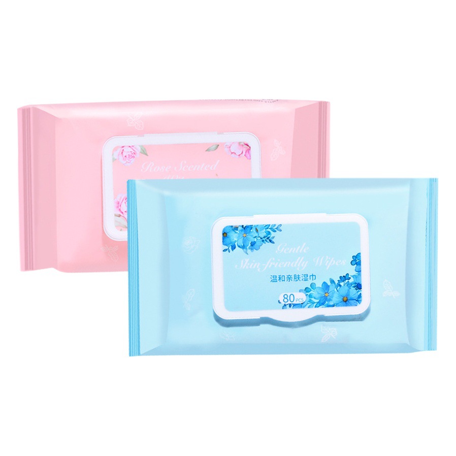 LMLTOP Rose fragancia toallitas diarias 80 piezas paquete suave limpieza amigable para la piel toallitas al por mayor SY1048