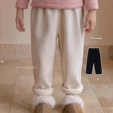 女童灯芯绒裤子秋冬新款加绒保暖休闲裤儿童宝宝洋气长裤0122A040