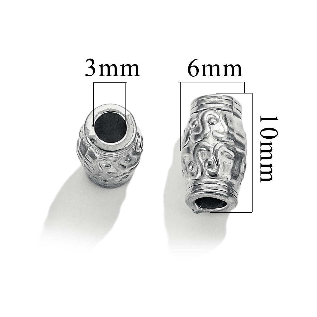 Accesorios de cuentas de acero inoxidable de fundición con retención de color, cuentas de cabeza de Buda, proverbios de seis caracteres, cuentas sueltas, accesorios de joyería hechos a mano de bricolaje