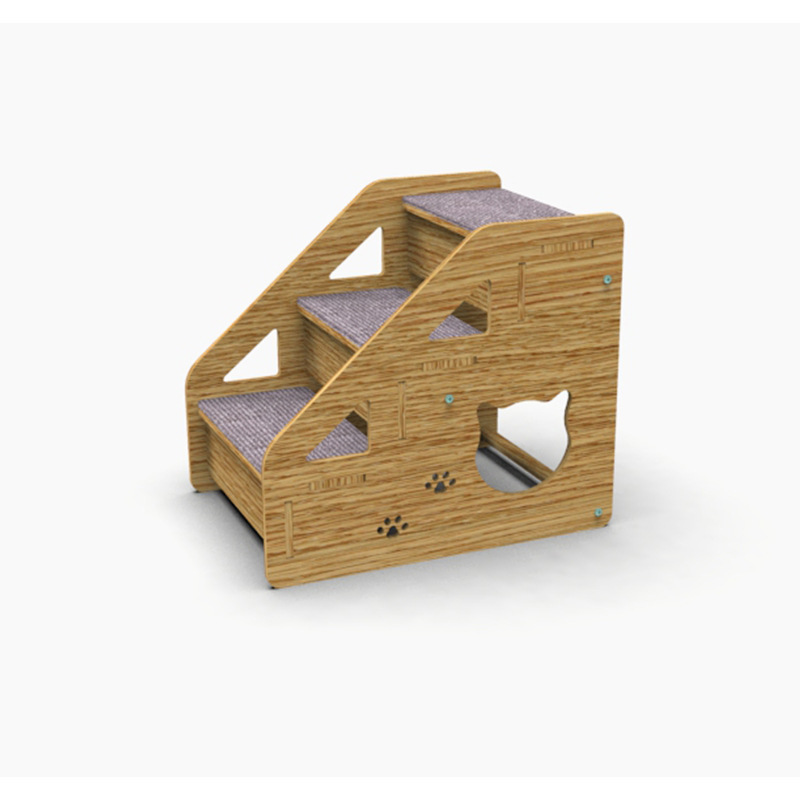 Nueva escalera de madera para gatos y gatos ensamblados para perros mayores en el sofá cama para perros escaleras para perros pequeños suministros para escalones para mascotas