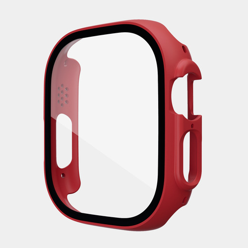 New model suitable for AppleWatchUltra Apple 678 generation watch protective case, oil-injected tempered film integrated case