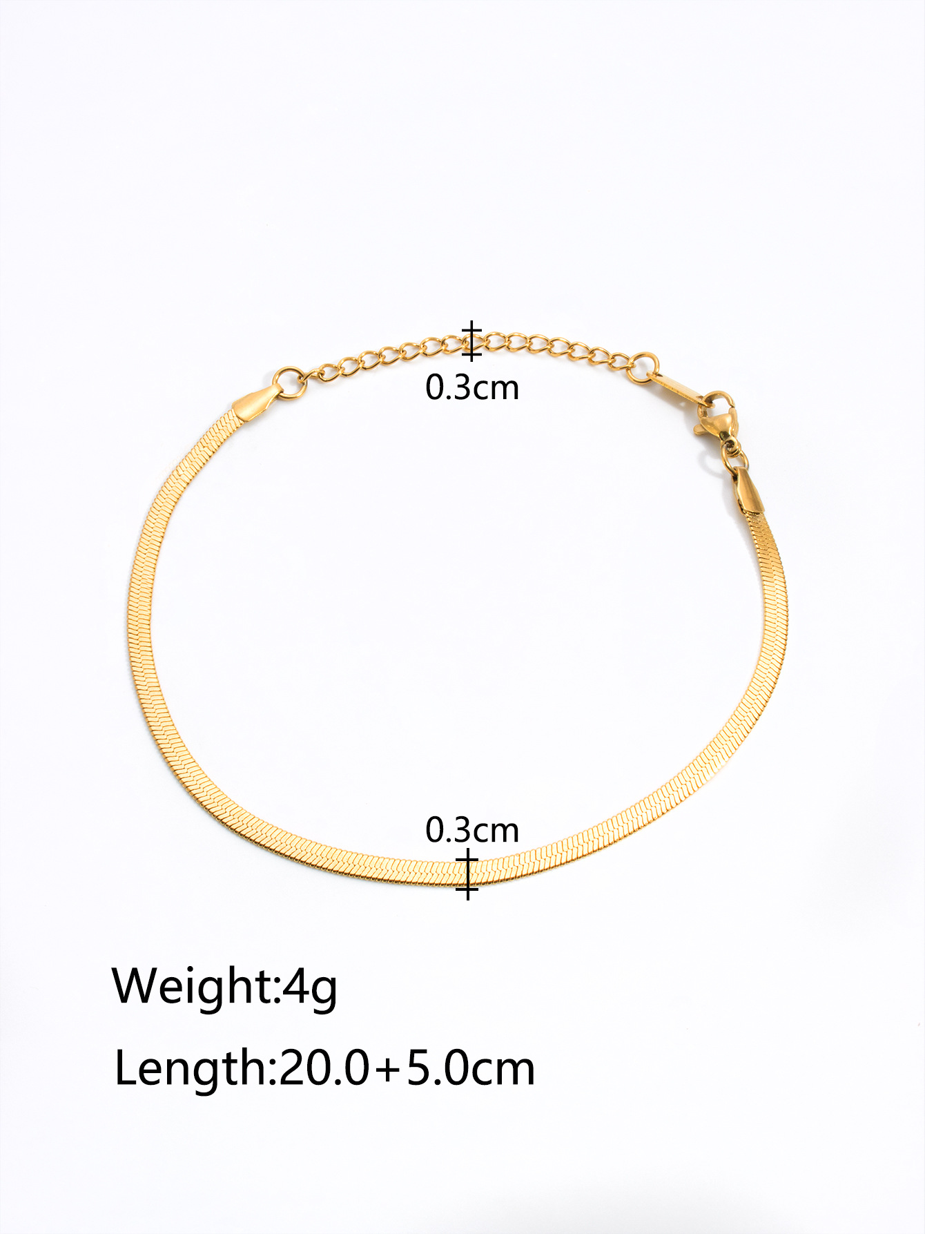Bracciale transfrontaliero in acciaio inossidabile placcato alla moda europea e americana. Bracciale unisex con catena a serpente piatta a catena cubana a doppio strato_voghion.com