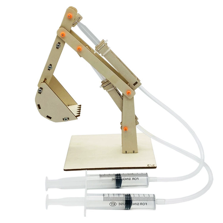 Stem, equipment for experiments for students, toy, hydraulic excavator, science and technology, physics, DIY