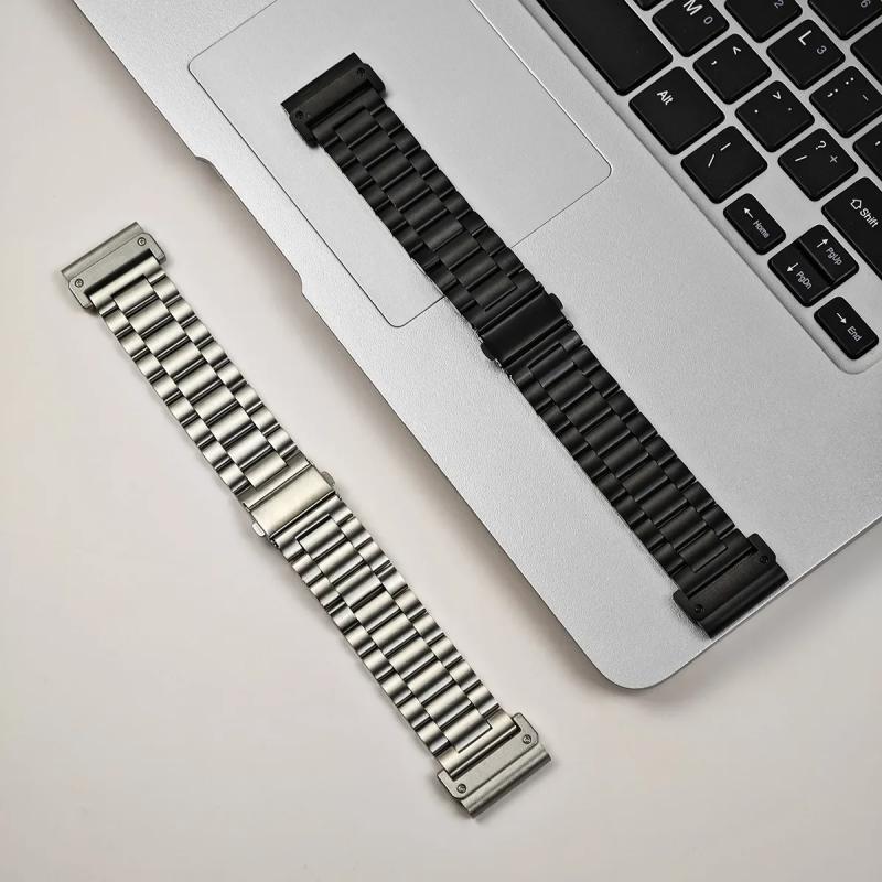 Suitable for Jiaming fenix8/7/6/5 stainless steel watch band flying time 3HR solid too iron strap 26
