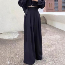 6002高级感垂感十足腰带西装阔腿裤不退换