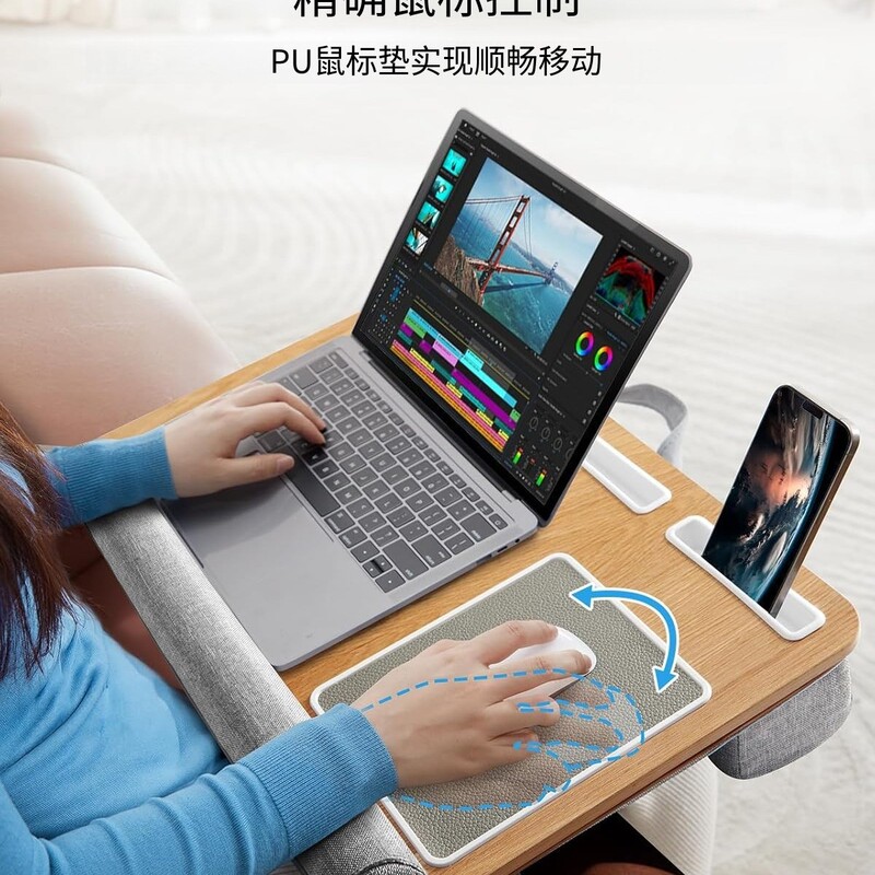 Cross-Border Wholesale Laptop Table for Home, Portable Laptop Table for Lazy People, Car Office, Portable Bed Table