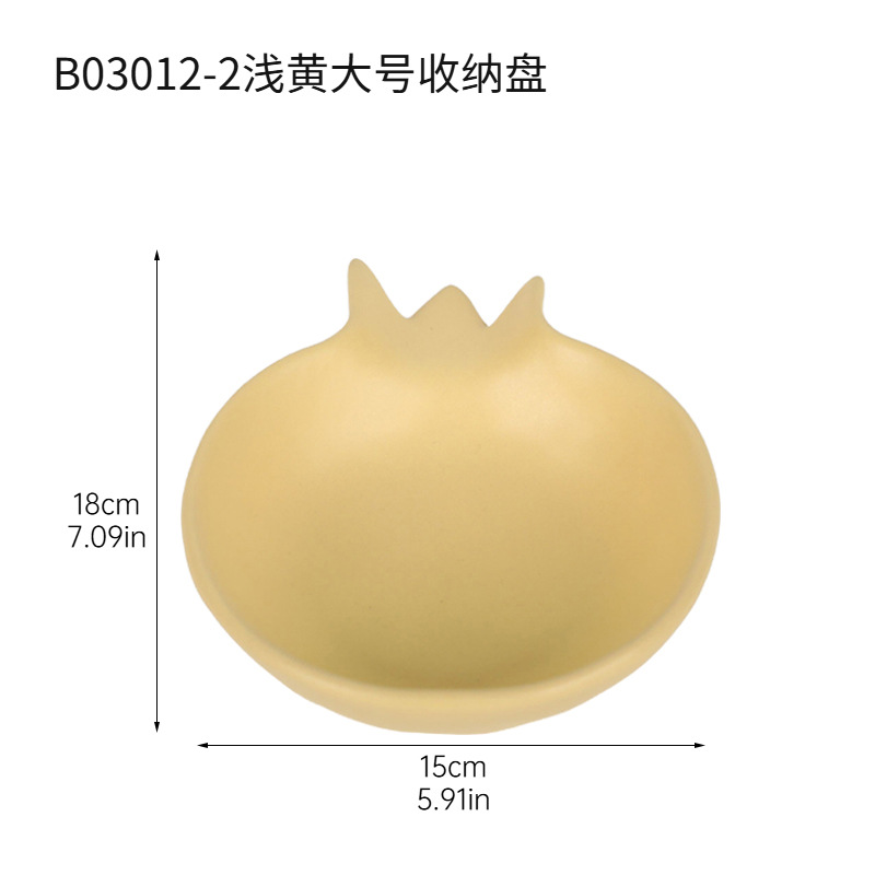 Creativa granada de cerámica placas de joyería collares pendientes bandeja de almacenamiento puerta de entrada llaves de almacenamiento adornos de la sala de tocador