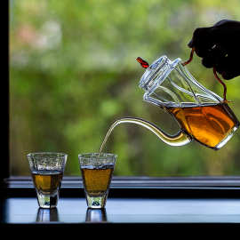 玻璃耐高温仿宋复古风玻璃茶壶手执壶家用玻璃分茶器茶海功夫茶具