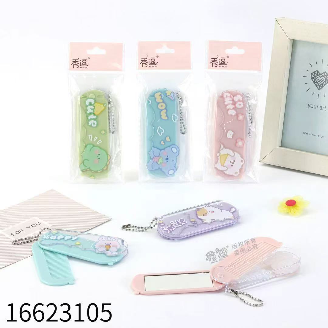 Love peine nuevo show divertido 2025 dibujos animados espejo de maquillaje espejo lindo al por mayor portátil portátil simple espejo de mano pequeño