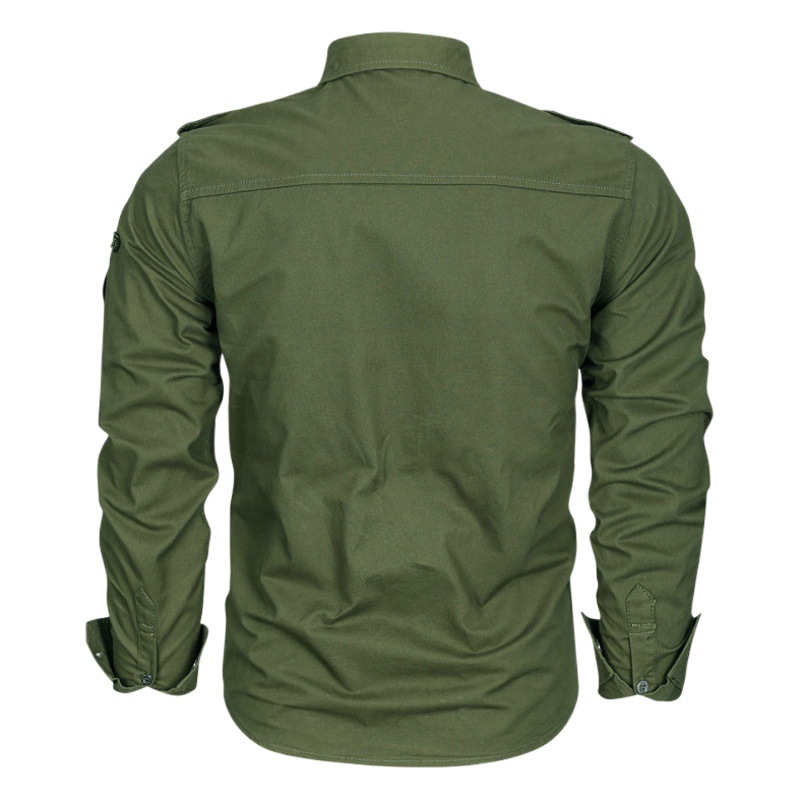 2023 transfronterizo AliExpress Amazon Primavera y Otoño Nueva ropa de trabajo de los hombres de manga larga camisa al aire libre más tamaño camisa casual