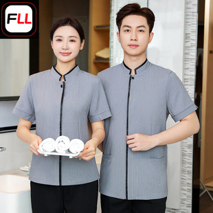 Cleaning Clothes Short Sleeve Female Hotel Room Attendant Work Clothes Property Housekeeping Mall PA Cleaner Work Clothes Summer