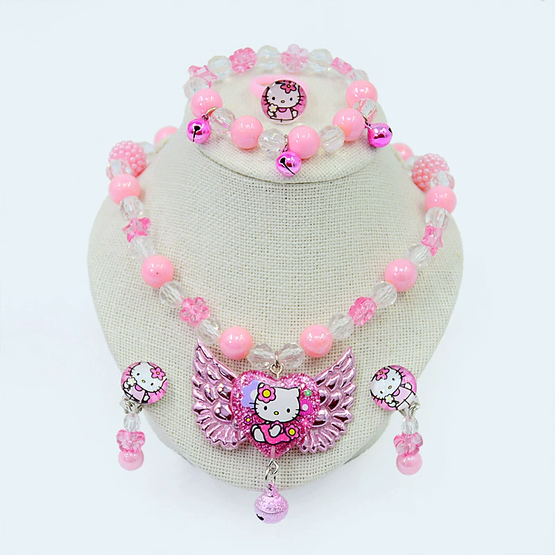 Children's necklace and bracelet, ear clips, hairgrip for princess, earrings, cartoon ring, hair accessory