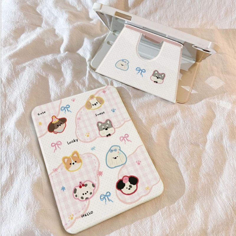 Cute Dog Diary Suitable for iPad Air7 Tablet Protective Case 11Th Generation A16 Protective Case Pro 11inch Rotating Acrylic