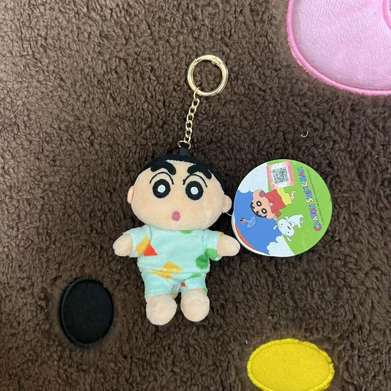 本物のクレヨンしんちゃんバッグペンダントかわいいぬいぐるみ漫画人形キーホルダースクールバッグペンダント学生ギフト|undefined