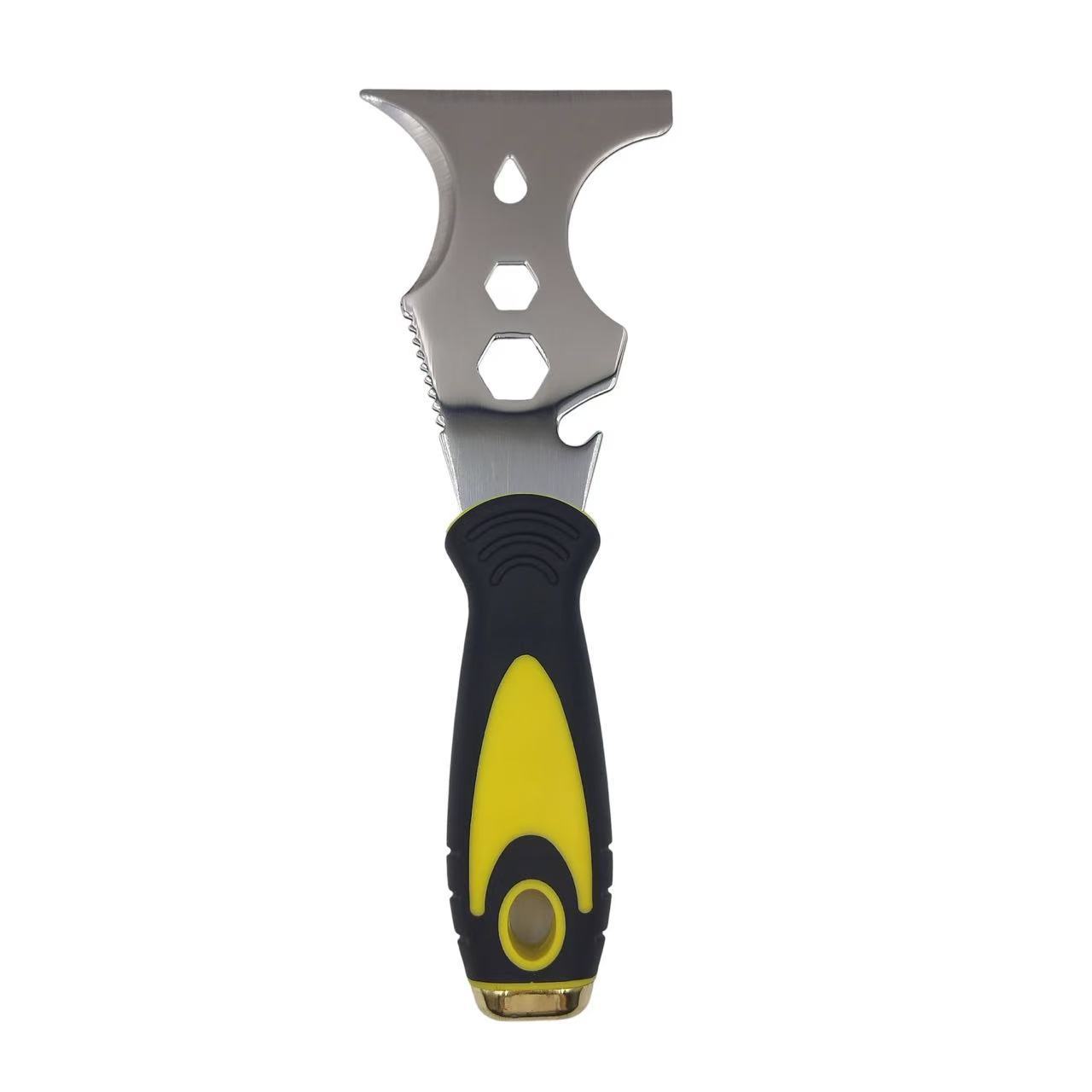 Raspador de limpieza, raspador de pisos, venta al por mayor transfronteriza, raspador de masilla multifuncional de 3 pulgadas de grosor, espátula de acero inoxidable para raspar pisos.