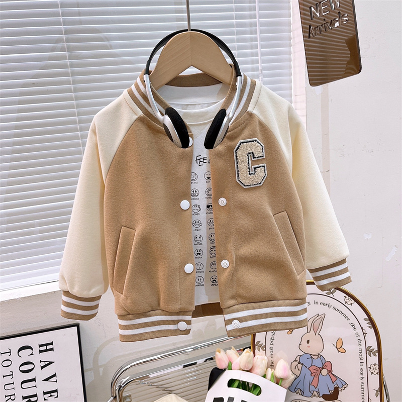 Trajes de béisbol para niños otoño nuevos chaquetas casuales para niños niñas Cardigan ropa de otoño ropa infantil al por mayor