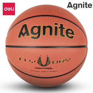 Deli Angnet F1178 No. 7 Bionic Moisture-Absorbent Pu Leather Basketball Standard Ball for Adult Sports Training