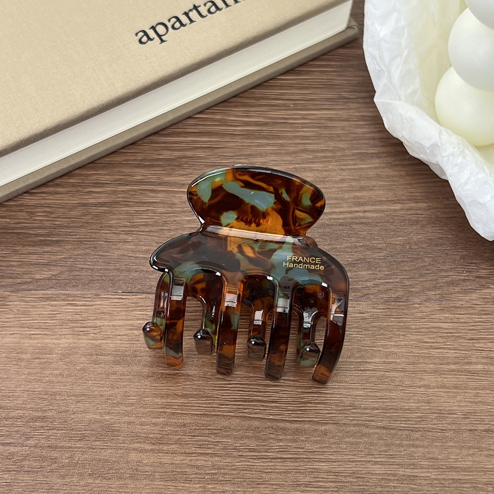 4cm 길이의 치아 뼈 클립 녹색 커피 색상