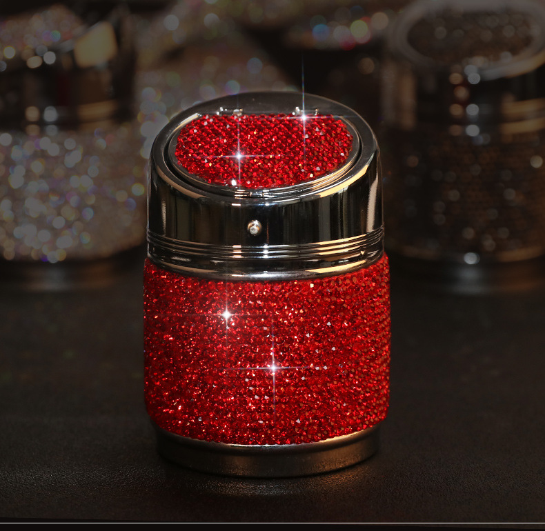 Car interior decoration diamond car ashtray Internet-famous goddess multi-functional fashion luxury car products
