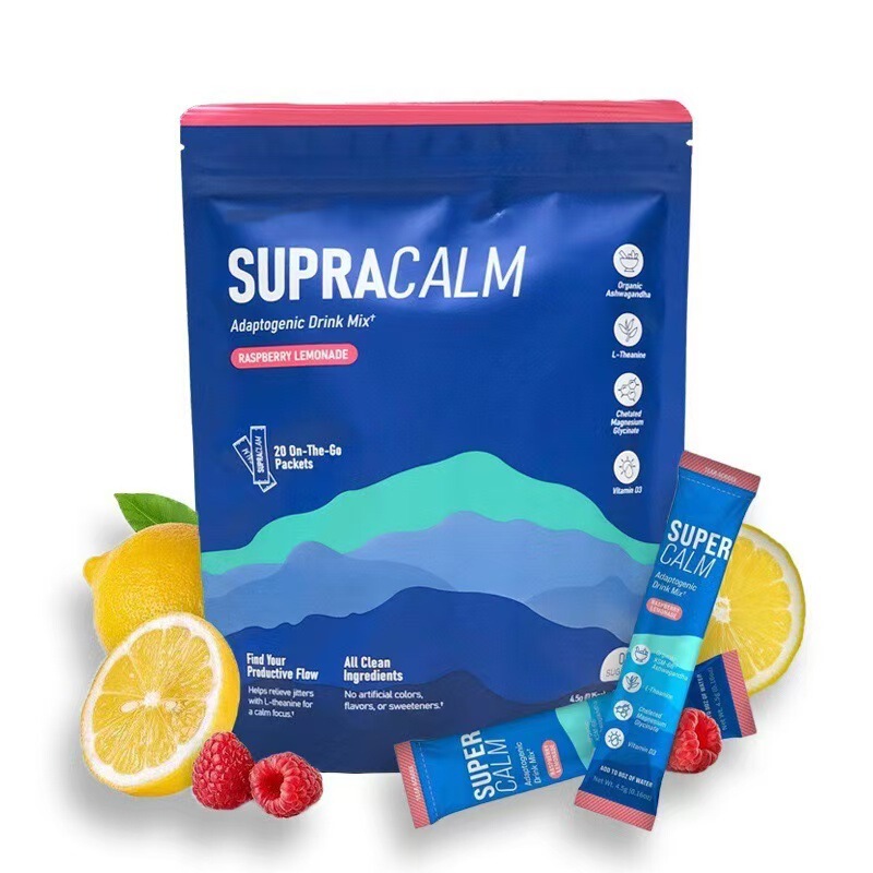 TK 人気の Supercalm 鎮静マグネシウム パウダー ドリンク バッグ入り電解質 ラズベリー ミックス パウダー ジェル 既製品|undefined