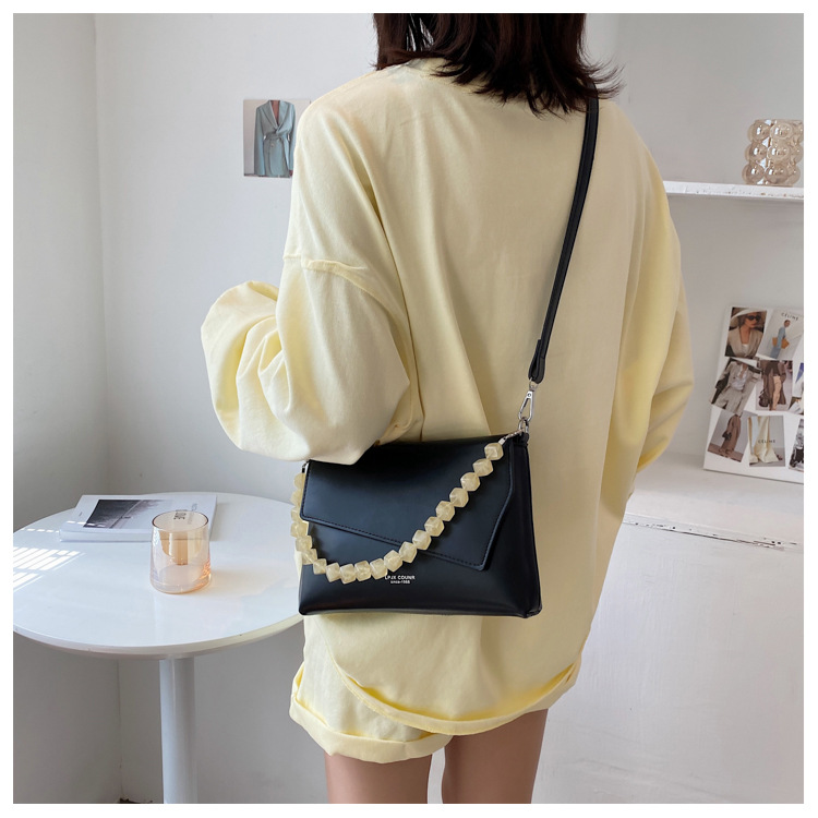 Fashion Solid Color Geometric Chain Large Capacity Messenger Bag display picture 1