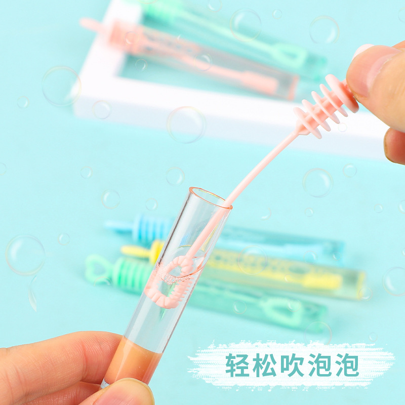 子供の泡吹き棒管の小さいサイズのおもちゃの泡の水は破れない泡のゴムの手動口の泡吹き機のおもちゃを吹きます。|undefined