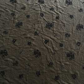 工厂现货秋冬TR底重工立体珠管绣花面料外套大衣礼服服装刺绣布料