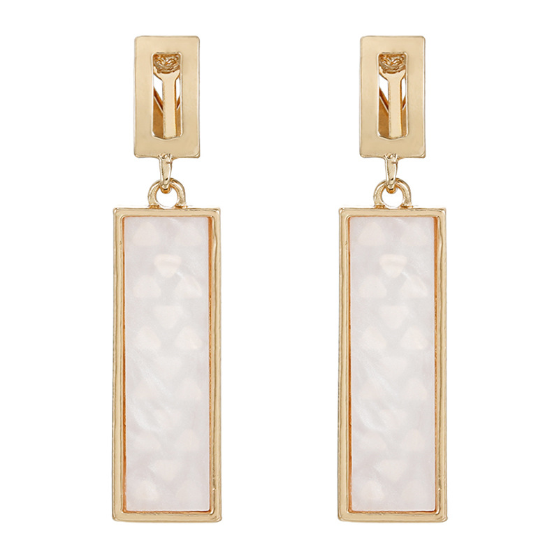 9g Weight Resin Inlay Material Drop Earrings, Ear Cuffs Classification 1 Pair Quantity Holiday, Daily Occasion Alloy Material Geometric Pattern Women's Gender Elegant, Simple Style Style 1 Pair Elegant Simple Style Geometric Alloy Resin Drop Earrings Ear Cuffs 5