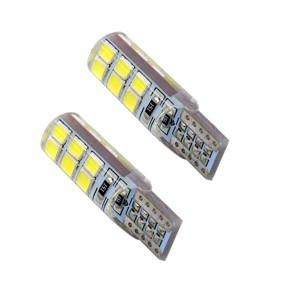 Lámpara LED de automóvil T10 2835 12SMD silicona goteo de goma de silicona alta luz de matrícula LED amplia lámpara de puerta