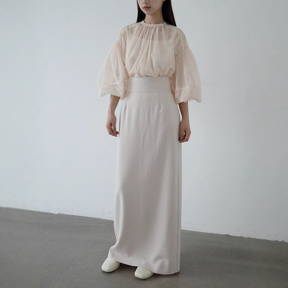 Gao Ding nuevo japonés retro moderno de moda semi-transparente superior de perfil suelto camisa