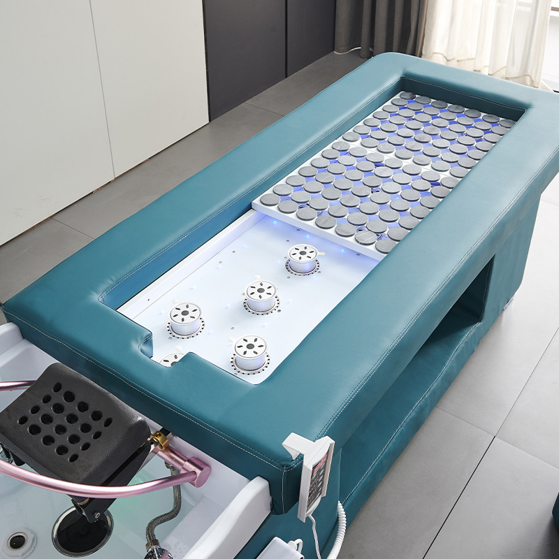 Cama de moxibustión sin humo cama de champú peluquería salón de belleza centro de salud cama de moxibustión fumigación terapia de cabeza cama de masaje