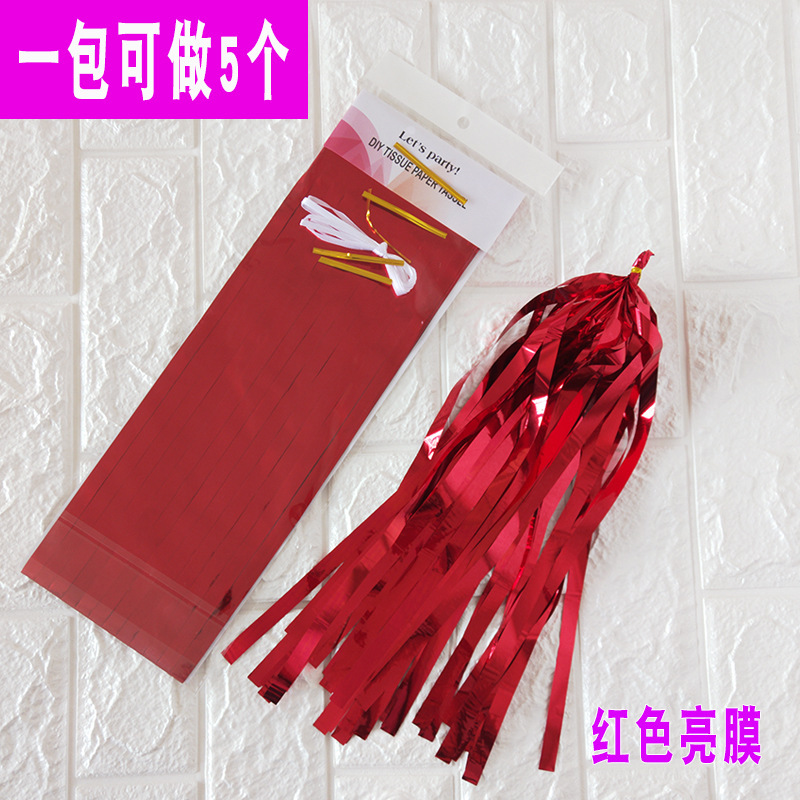 Fijación de papel al por mayor 5 / paquete de cinta de color tirar de flores decoración de la habitación de bodas suministros de fiesta europeos y estadounidenses