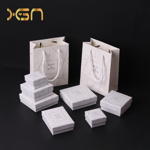 [Single shot, no delivery] Jewelry box, marble series paper gift box, handbag, dropshipping