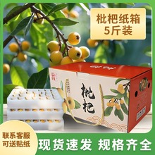 枇杷包装盒5斤装纸箱透气泡沫托快递纸箱防震包装东山西山枇杷