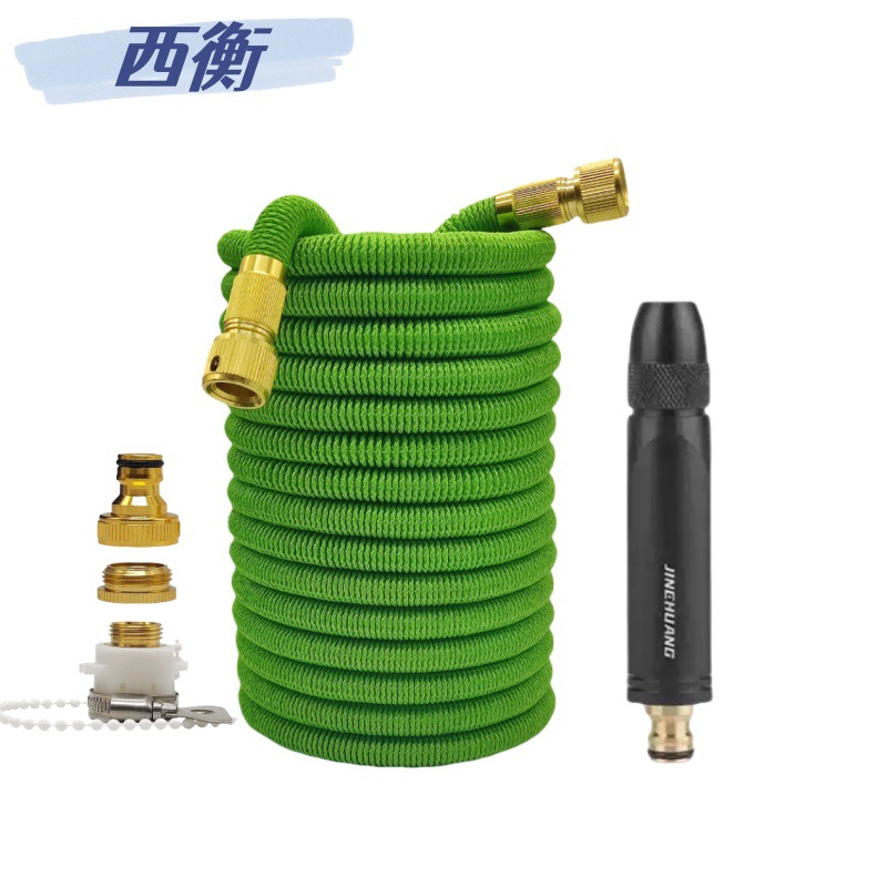Changjia Gongying Multi-Purpose High Pressure Car Wash Water Gun Expandable Hose Kit (High pressure car wash water gun) - 17ft-original-length-17m-5m-after-water-injection