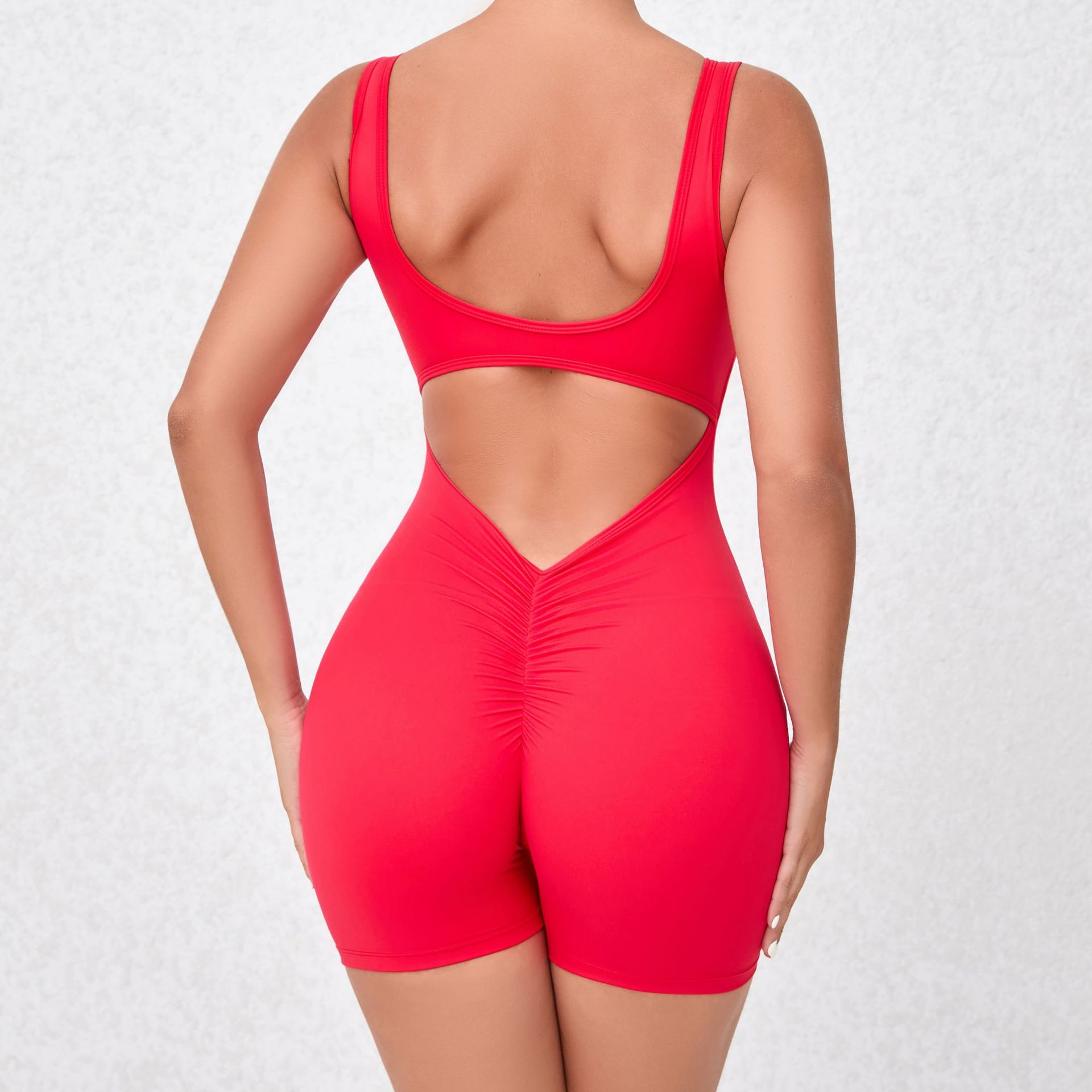 163g Weight Shorts Pants Length Nylon, Spandex Fabric Type Rompers Pants Type Fitness, Running Occasion Solid Color Pattern Spring&Summer Season Basic, Sport Style Style Basic Sport Style Solid Color Nylon Spandex Tracksuit Rompers 22