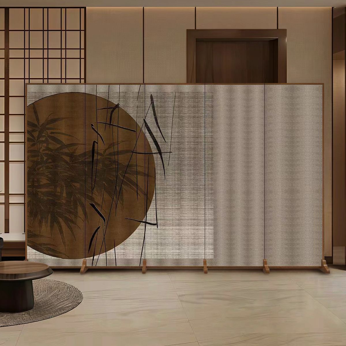 Nueva pantalla china partición sala de estar cubierta dormitorio de hotel oficina tridimensional pantalla plegable móvil plegable