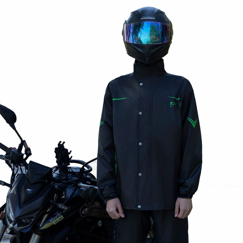 オートバイライディングスプリットレインコートとレインパンツスーツ男性と女性の全身防雨テイクアウトライディング防水レインコート|undefined