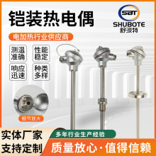 热电阻插入式螺纹装配不锈钢温度传感器热电偶探头铠装热电偶