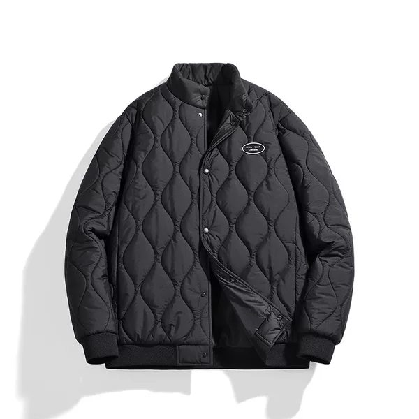 Stand-up collar baseball jacket, trendy cotton coat, unisex, suitable for couples, outdoor sports, workwear, thickened and warm outerwear