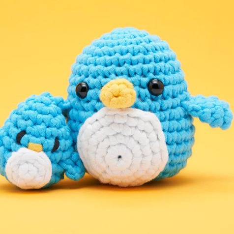 跨境热销毛线手工编织母亲款狮子企鹅玩偶 DIY手工制作钩针材料包