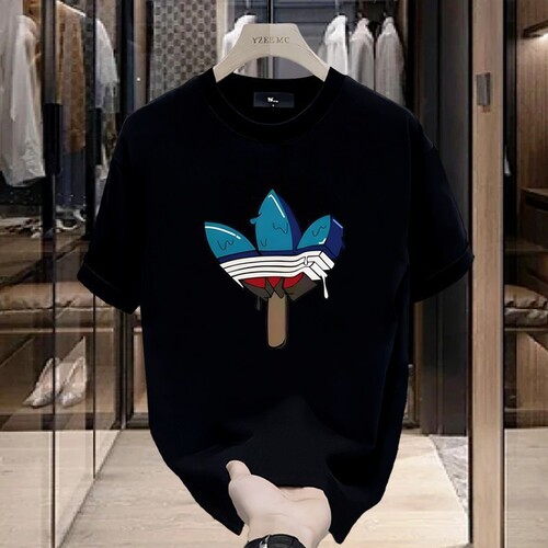 2024 Summer New Men's American Style Trendy Couple's Short Sleeve T-shirt Loose Casual Round Neck T-shirt